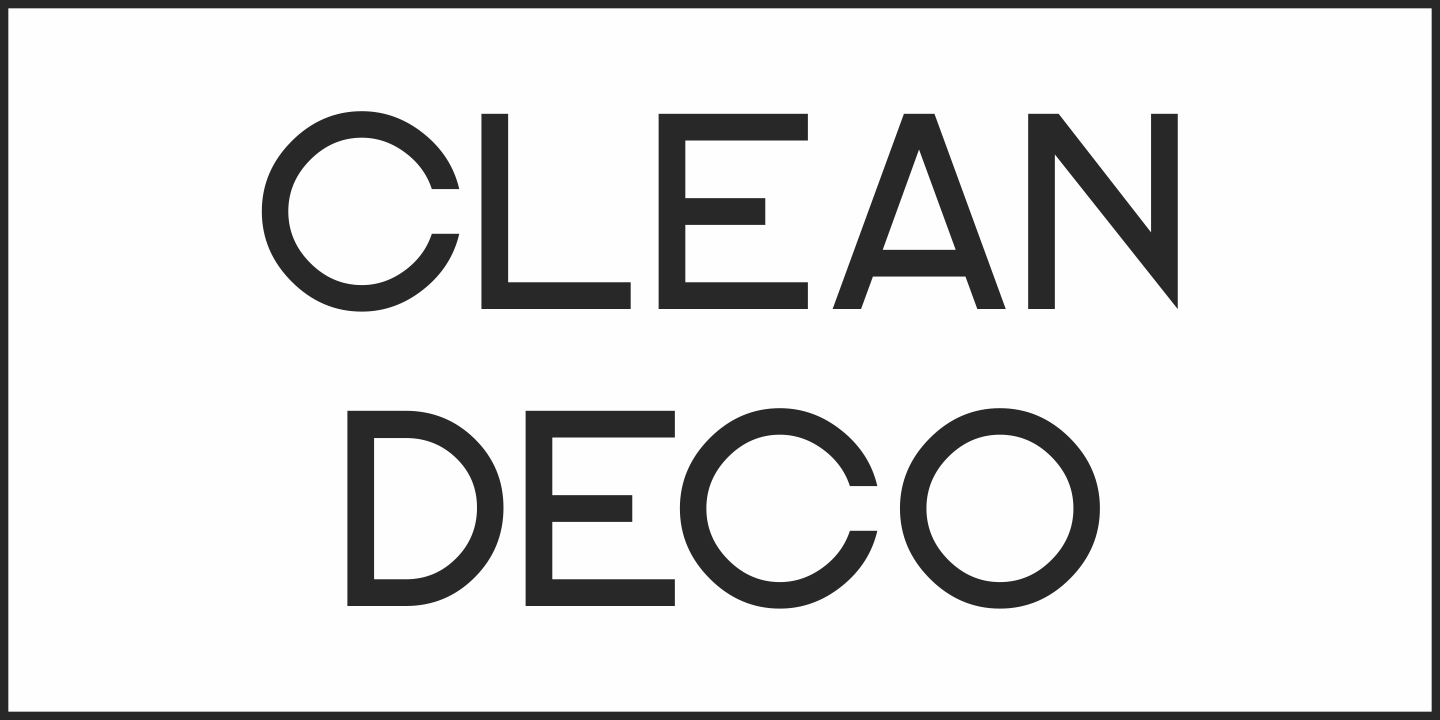 Beispiel einer Clean Deco JNL-Schriftart #5